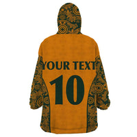 Custom Australia Rugby Championship 2024 Wearable Blanket Hoodie Aboriginal Art Tattoo Pattern LT03 - Polynesian Pride