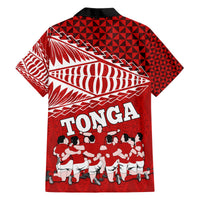 Tonga Rugby Hawaiian Shirt Sipi Tau Dance Ngatu Pattern LT03 - Polynesian Pride