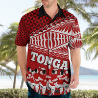 Tonga Rugby Hawaiian Shirt Sipi Tau Dance Ngatu Pattern LT03 - Polynesian Pride