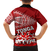 Tonga Rugby Hawaiian Shirt Sipi Tau Dance Ngatu Pattern LT03 - Polynesian Pride