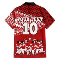 Personalised Tonga Rugby Hawaiian Shirt Sipi Tau Dance Ngatu Pattern LT03 - Polynesian Pride