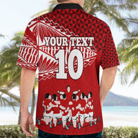 Personalised Tonga Rugby Hawaiian Shirt Sipi Tau Dance Ngatu Pattern LT03 - Polynesian Pride