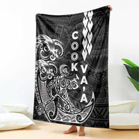 Cook Islands Va'a Polynesian Art Tattoo Blanket Black Color LT03 - Polynesian Pride