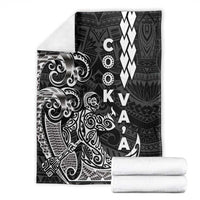 Cook Islands Va'a Polynesian Art Tattoo Blanket Black Color LT03 - Polynesian Pride