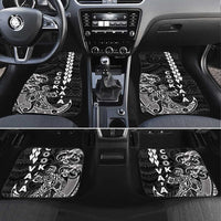 Cook Islands Va'a Polynesian Art Tattoo Car Mats Black Color LT03 Set 4pcs Black - Polynesian Pride