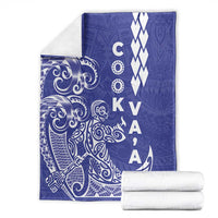 Cook Islands Va'a Polynesian Art Tattoo Blanket Blue Color LT03 - Polynesian Pride