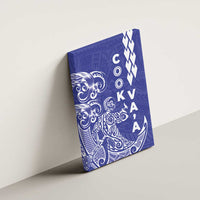 Cook Islands Va'a Polynesian Art Tattoo Canvas Wall Art Blue Color LT03 - Polynesian Pride