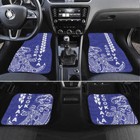 Cook Islands Va'a Polynesian Art Tattoo Car Mats Blue Color LT03 Set 4pcs Blue - Polynesian Pride