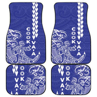 Cook Islands Va'a Polynesian Art Tattoo Car Mats Blue Color LT03 - Polynesian Pride