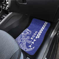 Cook Islands Va'a Polynesian Art Tattoo Car Mats Blue Color LT03 - Polynesian Pride