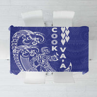 Cook Islands Va'a Polynesian Art Tattoo Tablecloth Blue Color LT03 Blue - Polynesian Pride