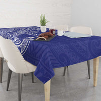 Cook Islands Va'a Polynesian Art Tattoo Tablecloth Blue Color LT03 - Polynesian Pride