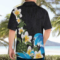Hawaiian Plumeria and Turtle Hawaiian Shirt with Polynesian Tribal Art Pattern Vintage Vibes LT03 - Polynesian Pride