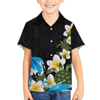 Hawaiian Plumeria and Turtle Hawaiian Shirt with Polynesian Tribal Art Pattern Vintage Vibes LT03 - Polynesian Pride