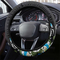 Hawaiian Plumeria and Turtle Steering Wheel Cover with Polynesian Tribal Art Pattern Vintage Vibes LT03 - Polynesian Pride