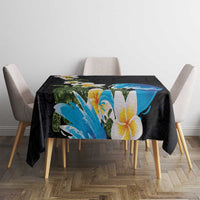 Hawaiian Plumeria and Turtle Tablecloth with Polynesian Tribal Art Pattern Vintage Vibes LT03 - Polynesian Pride