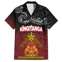 Personalised The Kingitanga - Maori King Movement Family Matching Short Sleeve Bodycon Dress and Hawaiian Shirt Ko Te Mana Motuhake Emblem with Silver Ferns and Polynesian Art Tattoo