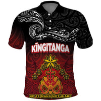 Personalised The Kingitanga - Maori King Movement Polo Shirt Ko Te Mana Motuhake Emblem with Silver Ferns and Polynesian Art Tattoo