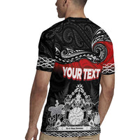 Personalised The Kingitanga - Maori King Movement Rugby Jersey Te Paki-o-Matariki with Silver Ferns and Polynesian Art Tattoo