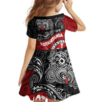Maori Kotahitanga Family Matching Long Sleeve Bodycon Dress and Hawaiian Shirt Aotearoa Spirit with Maori Mask and Polynesian Art Tattoo