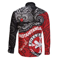 Maori Kotahitanga Family Matching Puletasi and Hawaiian Shirt Aotearoa Spirit with Maori Mask and Polynesian Art Tattoo