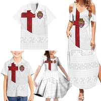 Custom Tonga Ngatu Art Rugby Mate Ma'a Family Matching Summer Maxi Dress and Hawaiian Shirt - Polynesian Pride