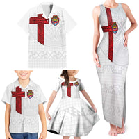 Custom Tonga Ngatu Art Rugby Mate Ma'a Family Matching Tank Maxi Dress and Hawaiian Shirt - Polynesian Pride