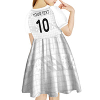 Custom Tonga Ngatu Art Rugby Mate Ma'a Kid Short Sleeve Dress LT03 - Polynesian Pride