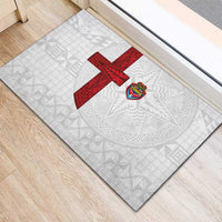 Tonga Ngatu Art Rugby Mate Ma'a Rubber Doormat - Polynesian Pride
