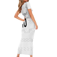 Custom Tonga Ngatu Art Rugby Mate Ma'a Short Sleeve Bodycon Dress - Polynesian Pride