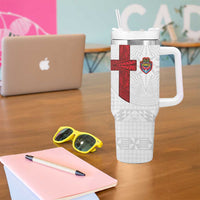 Tonga Ngatu Art Rugby Mate Ma'a Tumbler With Handle - Polynesian Pride