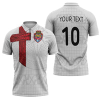 Custom Tonga Ngatu Art Rugby Mate Ma'a Zipper Polo Shirt LT03 - Polynesian Pride