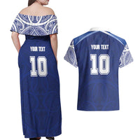 Custom Samoa Rugby Couples Matching Off Shoulder Maxi Dress and Hawaiian Shirt Pacific Motifs LT03 - Polynesian Pride
