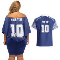 Custom Samoa Rugby Couples Matching Off Shoulder Short Dress and Hawaiian Shirt Pacific Motifs LT03 - Polynesian Pride