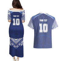 Custom Samoa Rugby Couples Matching Puletasi and Hawaiian Shirt Pacific Motifs LT03 - Polynesian Pride