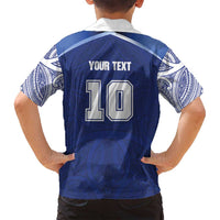 Custom Samoa Rugby Family Matching Off Shoulder Short Dress and Hawaiian Shirt Pacific Motifs - Polynesian Pride