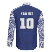 Custom Samoa Rugby Family Matching Off Shoulder Short Dress and Hawaiian Shirt Pacific Motifs - Polynesian Pride