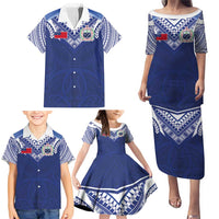 Custom Samoa Rugby Family Matching Puletasi and Hawaiian Shirt Pacific Motifs LT03 - Polynesian Pride