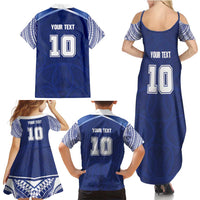 Custom Samoa Rugby Family Matching Summer Maxi Dress and Hawaiian Shirt Pacific Motifs LT03 - Polynesian Pride