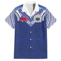 Custom Samoa Rugby Hawaiian Shirt Pacific Motifs LT03 Blue - Polynesian Pride