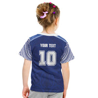 Custom Samoa Rugby Kid T Shirt Pacific Motifs LT03 - Polynesian Pride