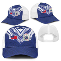 Samoa Rugby Mesh Trucker Cap Pacific Motifs - Polynesian Pride