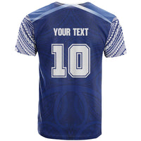 Custom Samoa Rugby T Shirt Pacific Motifs LT03 - Polynesian Pride