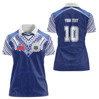 Custom Samoa Rugby Women Polo Shirt Pacific Motifs LT03 - Polynesian Pride