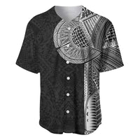 Samoan Tatau Baseball Jersey Art Tribal Traditional Tattoos LT03 Black - Polynesian Pride