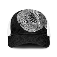Samoan Tatau Baseball Net Cap Art Tribal Traditional Tattoos LT03 One Size White Black - Polynesian Pride