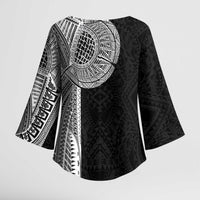 Samoan Tatau Kimono Sleeve Blouse Art Tribal Traditional Tattoos LT03 - Polynesian Pride