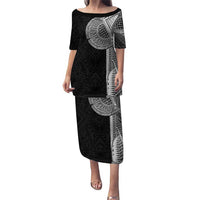 Samoan Tatau Puletasi Art Tribal Traditional Tattoos LT03 Long Dress Black - Polynesian Pride