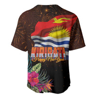 Kiribati Flag and Fireworks Baseball Jersey First Place Welcome the New Year LT03 - Polynesian Pride