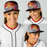 Kiribati Flag and Fireworks Baseball Net Cap First Place Welcome the New Year LT03 - Polynesian Pride
